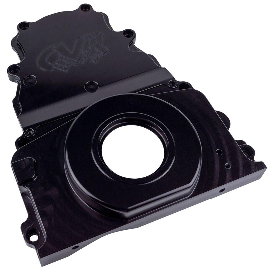 GM LS Billet Timing Cover 2-Piece Black