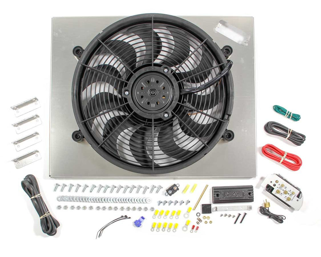 PWM Single RAD Fan/ Aluminum Shroud Assembly