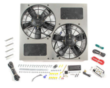 Load image into Gallery viewer, PWM Dual RAD Fan/ Aluminum Shroud Assembly