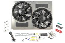 Load image into Gallery viewer, PWM Dual RAD Fan/ Aluminum Shroud Assembly