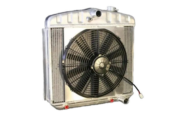 Radiator w/Fans 55-57 Chevy Auto Trans Raw