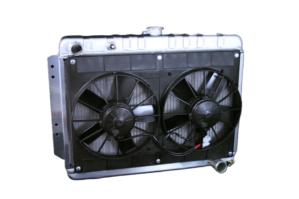 Radiator w/Fans Impala 65-70 Auto Trans Raw