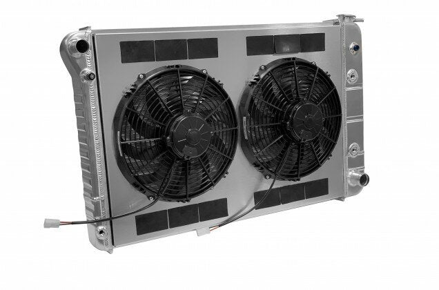 Radiator w/Fans C-10 Trk 73-86 Trans Raw