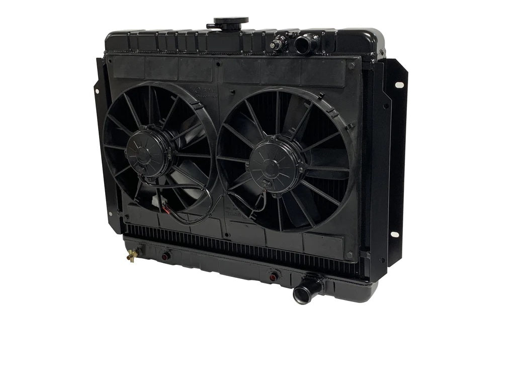 Radiator w/Fans Impala LS 65-70 Auto Trans Blk