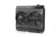 Load image into Gallery viewer, Radiator w/Fans C-10 Trk LS 63-66 Auto Trans Blk