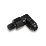 Adapter Fitting 6an Male Swvl to Male 1/4 NPT 90