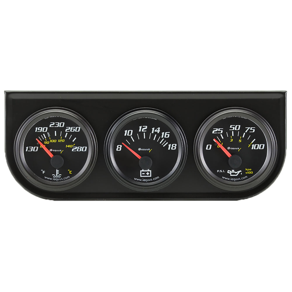 2.0 Dia Triple Gauge Set w/Black Panel