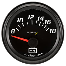 Load image into Gallery viewer, 2.0 Dia Voltmeter Gauge Black 8-18 Volts