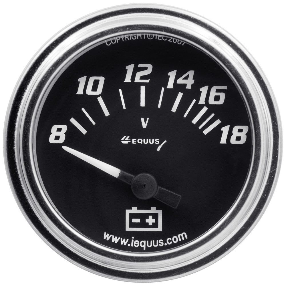 2.0 Dia Voltmeter Gauge Chrome 8-18 Volts