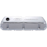 Chrome Steel Valve Cover Set w/Ford Racing Logo