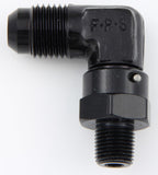 #6 x 1/8 MPT 90 Deg Swivel Adapter Black