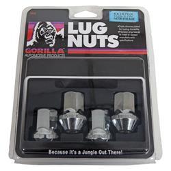 4 Lugnuts 14mm x 1.50 Chrome