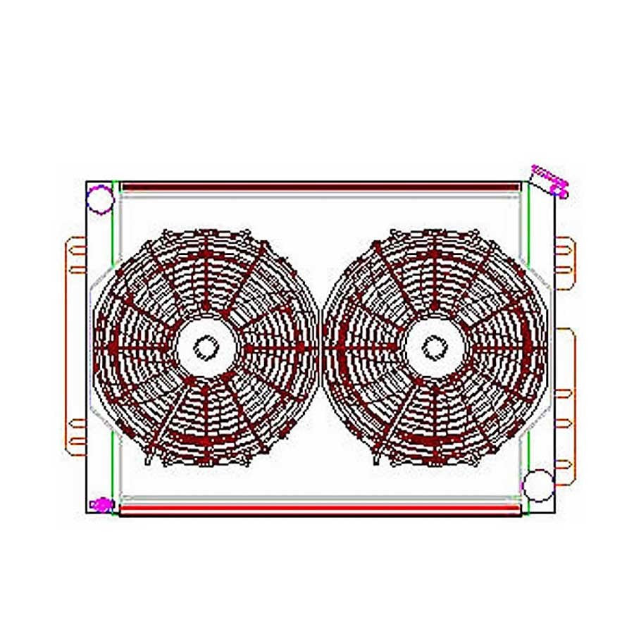 Radiator Combo Unit GM A & F Body w/o Trans Clr