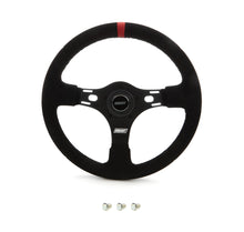 Load image into Gallery viewer, 13in Red Stripe Race Steering Wheel Suede