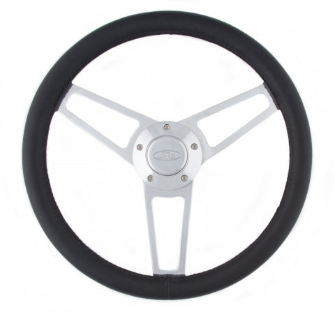 Billet Series Leather St eering Wheel Ford Logo