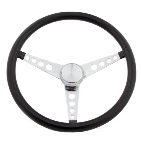 Classic 15in Black Vinyl Wheel - Chrome 3-Spoke