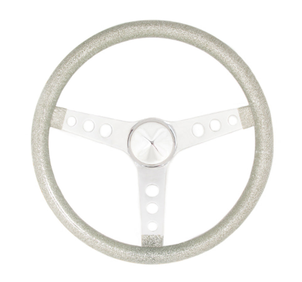 Steering Wheel Mtl Flake Silver /Spoke Chrm 13.5