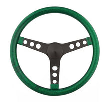 Load image into Gallery viewer, Steering Wheel Mtl Flake Green/Spoke Blk 13.5