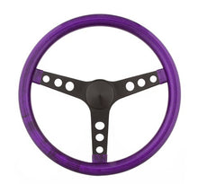 Load image into Gallery viewer, Steering Wheel Mtl Flake Purple/Spoke Blk 13.5