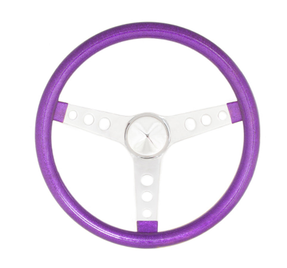 Steering Wheel Mtl Flake Purple/Spoke Chrm 15