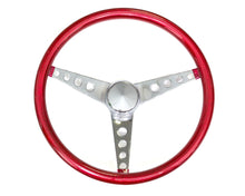 Load image into Gallery viewer, Steering Wheel Mtl Flake Red/Spoke Chrm 15