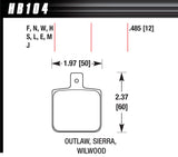 Brake Pad Set-Race DR97 Wilwood Dynalite Single