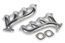 Load image into Gallery viewer, GM LS Cast Iron Exhaust Manifolds Silver Finish