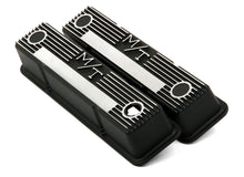 Load image into Gallery viewer, SBC M/T Valve Cover Set - Black Krinkle