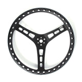 15in LW Steering Wheel Alum Dished Black