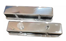 Load image into Gallery viewer, SBC Polished Cast-Alm. Blank Valve Cover Set