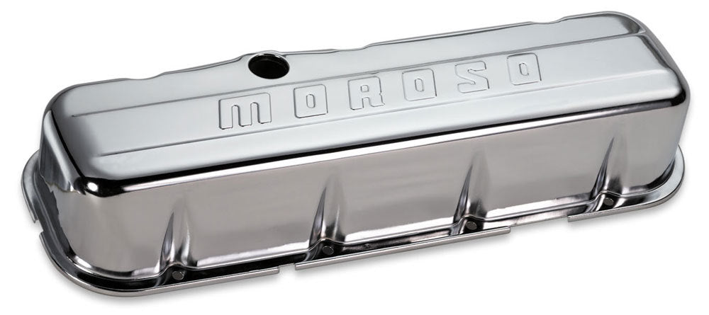 Chrome B/E Valve Covers BBC Tall w/Baffle