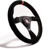 11.75 in Wheel Black Suede 6-Bolt Aluminum