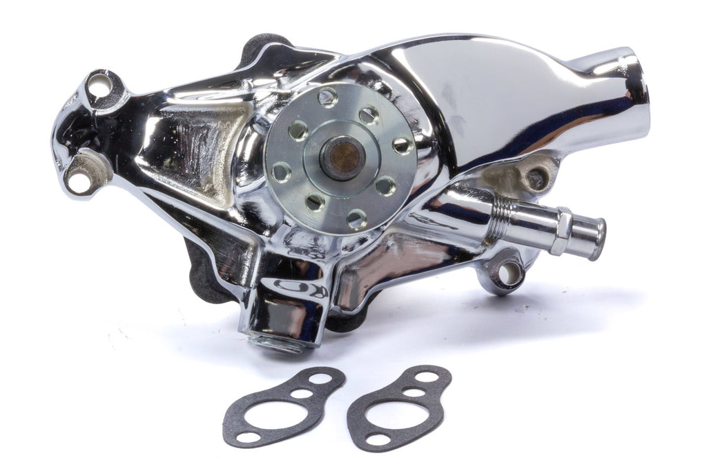 SBC Short Water Pump Iron w/Chrome Finish