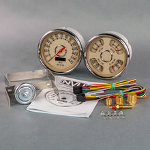 Load image into Gallery viewer, Woodward 2 Gauge Kit 5in Speedo/Quad Beige