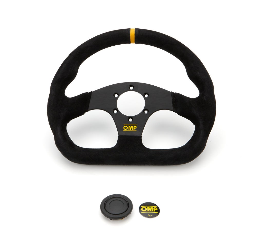 Super Quadro Steering Wheel Black Spokes Suede