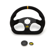 Load image into Gallery viewer, Super Quadro Steering Wheel Black Spokes Suede