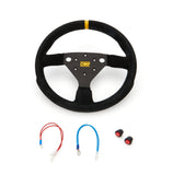 320 SP Steering Wheel Black Grip Silver Center