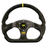 Super Quadro Steering Wheel Black Spokes Suade