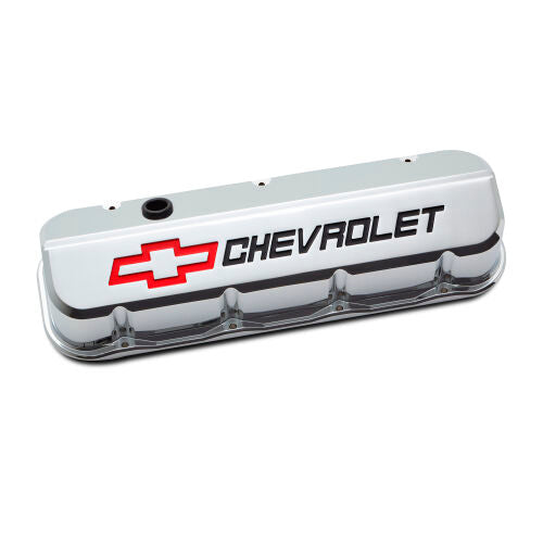 Slant Edge Valve Covers BBC Chrome