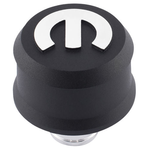 MOPAR Emblem Slant Edge Breather Cap Black Crink