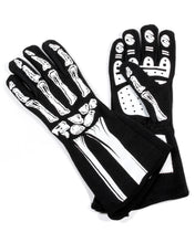 Load image into Gallery viewer, Double Layer White Skeleton Gloves Small