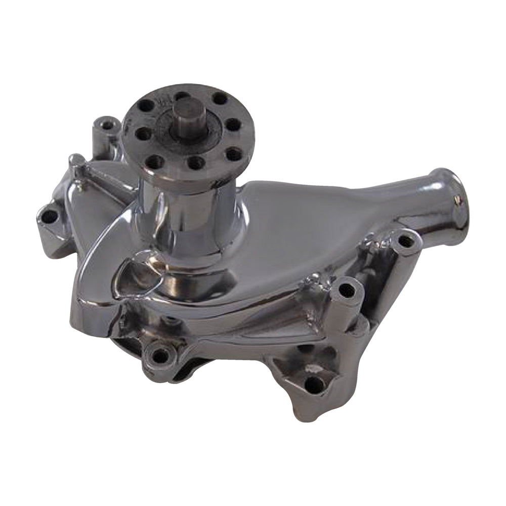 SB Chevy Aluminum Water Pump Long- Chrome