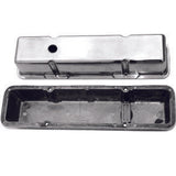 Chrome Alum SBC Valve Covers Plain Pair