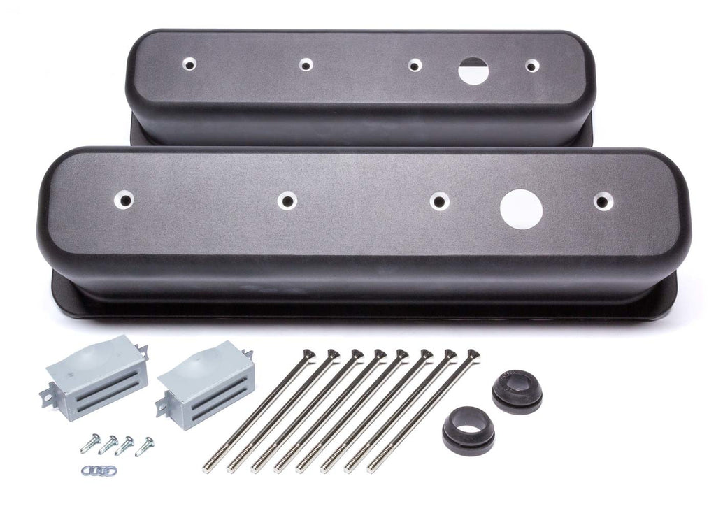 Black Aluminum SBC Valve Covers Center Bolt