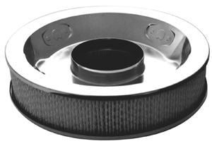 Chrome 14In X 3In Air Cleaner W/Paper Element