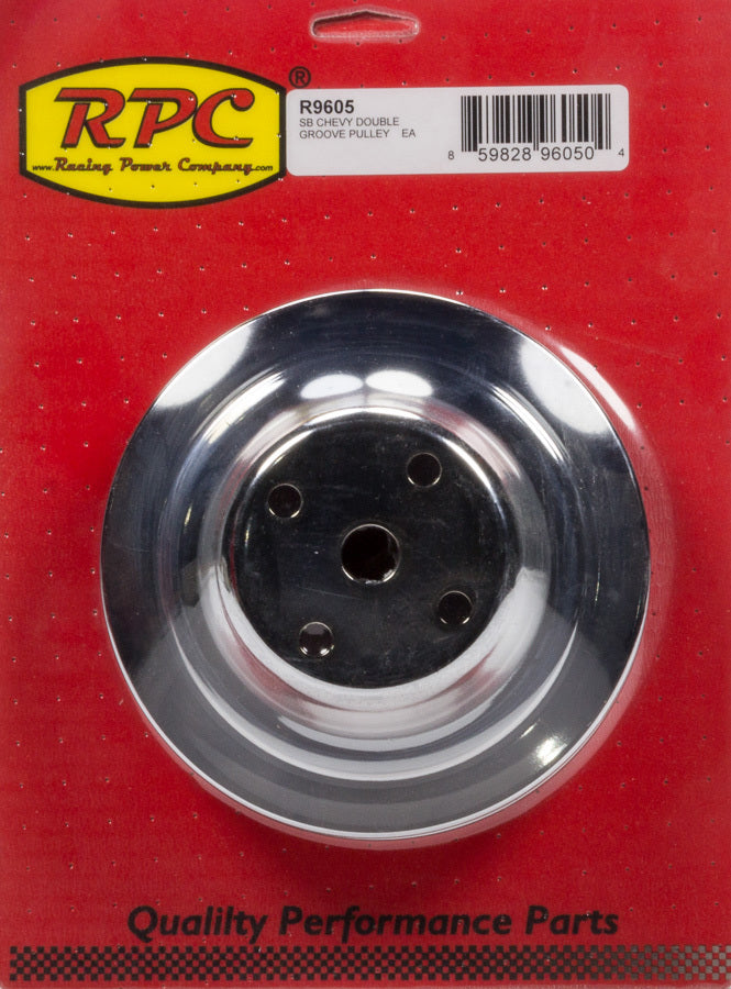 Chrome Steel Water Pump Pulley 2groove Long WP