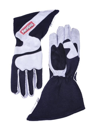 Gloves Outseam Black/ Gray Large SFI-5