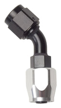 Load image into Gallery viewer, #8 45 Deg Hose End Black /Silver