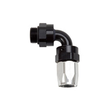 Load image into Gallery viewer, #8 90 Deg Swivel Hose End to #8 Port Black