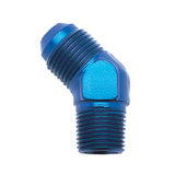 Adapter Fitting 6an Male to 3/8 NPT 45 Deg